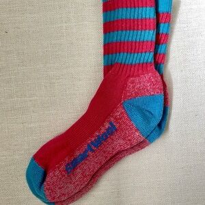 SMARTWOOL Merino Wool Women’s Pink and Blue Crew Hiking Camping Socks